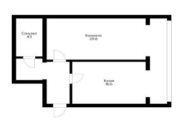 Фото №3: 1-комнатная квартира 54 м² - Российский, мкр. Прикубанский внутригородской округ, ул. 2-я Тверская, 2/1