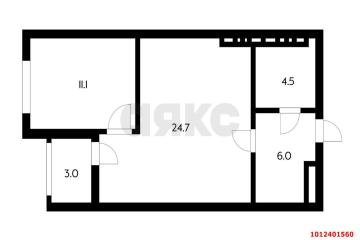 Фото №1: 1-комнатная квартира 49 м² - Краснодар, ж/р Новознаменский, ул. Войсковая, 4к12