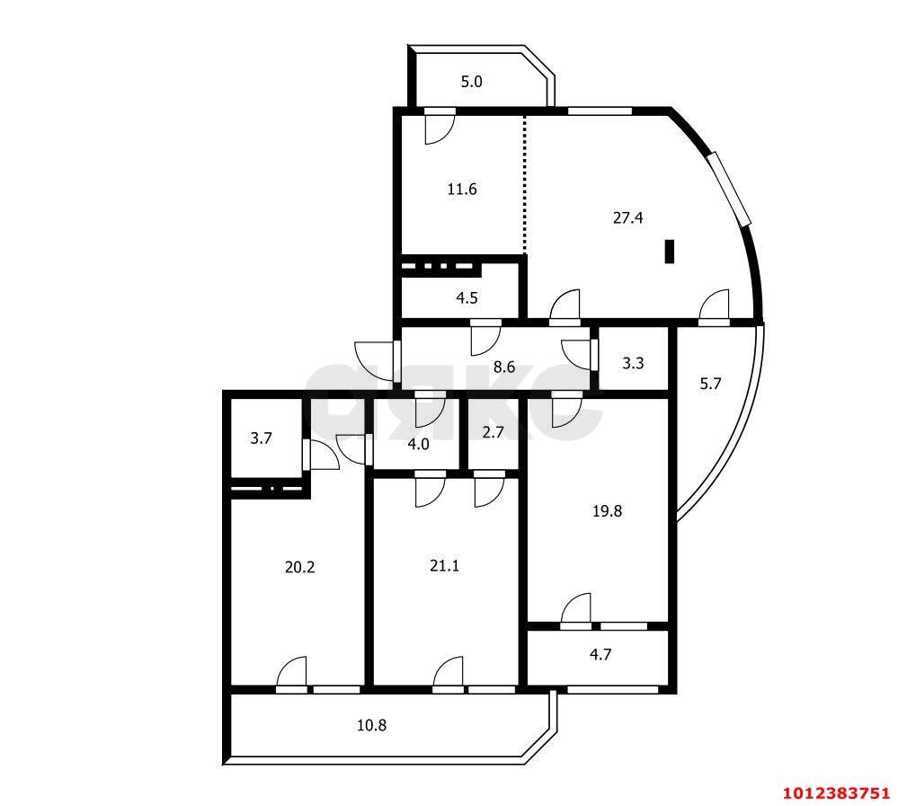 Фото №1: 4-комнатная квартира 158 м² - Краснодар, Завод Измерительных Приборов, ул. Зиповская, 5/3