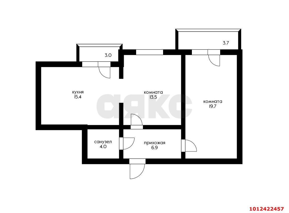 Фото №20: 2-комнатная квартира 65 м² - Новая Адыгея, мкр. жилой комплекс Золотая линия 2, ул. Бжегокайская, 25к1