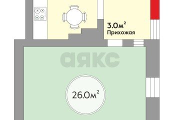 Фото №3: Часть дома 26 м² - Краснодар, мкр. Черёмушки, пер. Лунный, 6