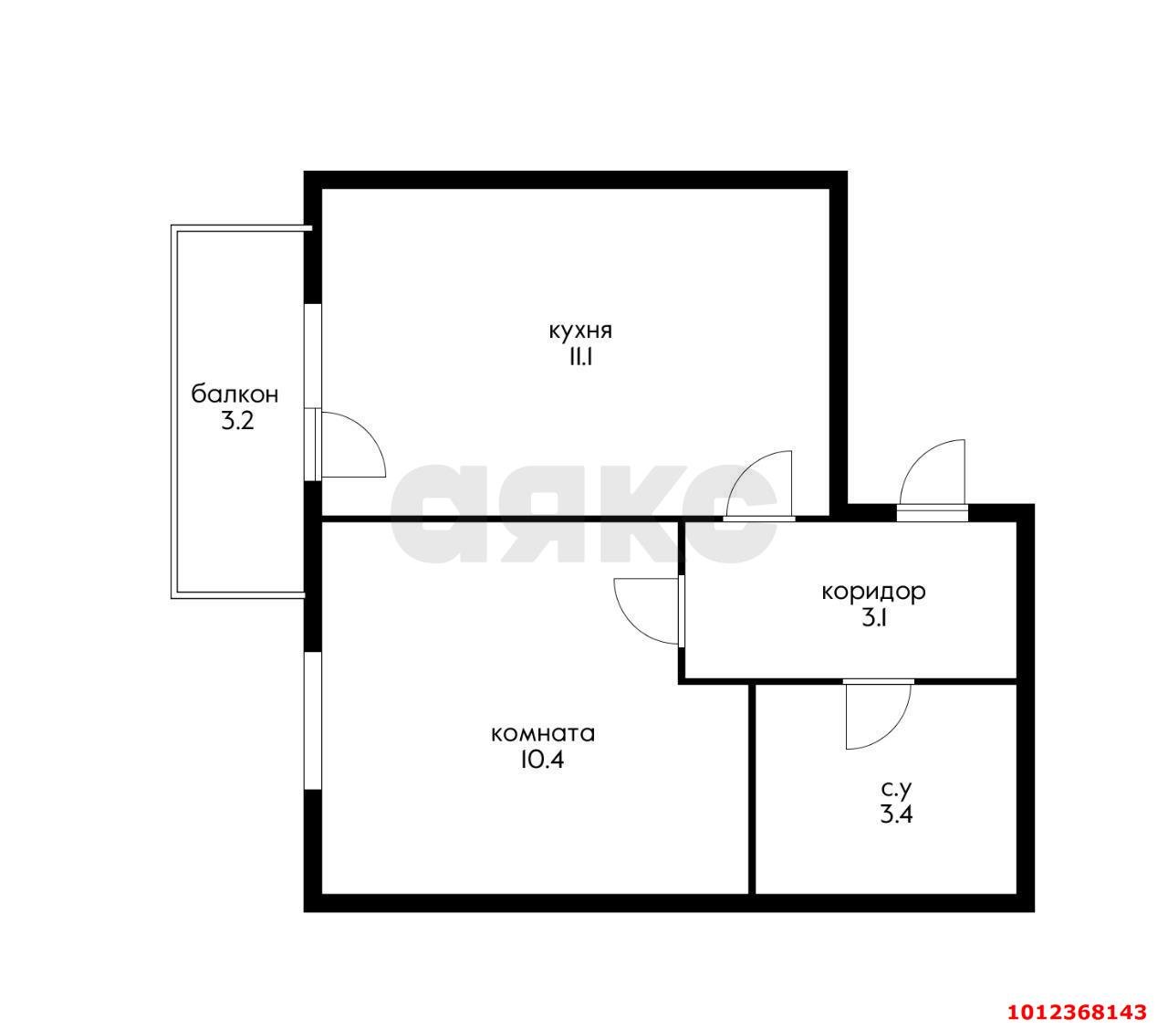 Фото №1: 1-комнатная квартира 30 м² - Новая Адыгея, жилой комплекс Мята, ул. Бжегокайская, 23/1Ак3