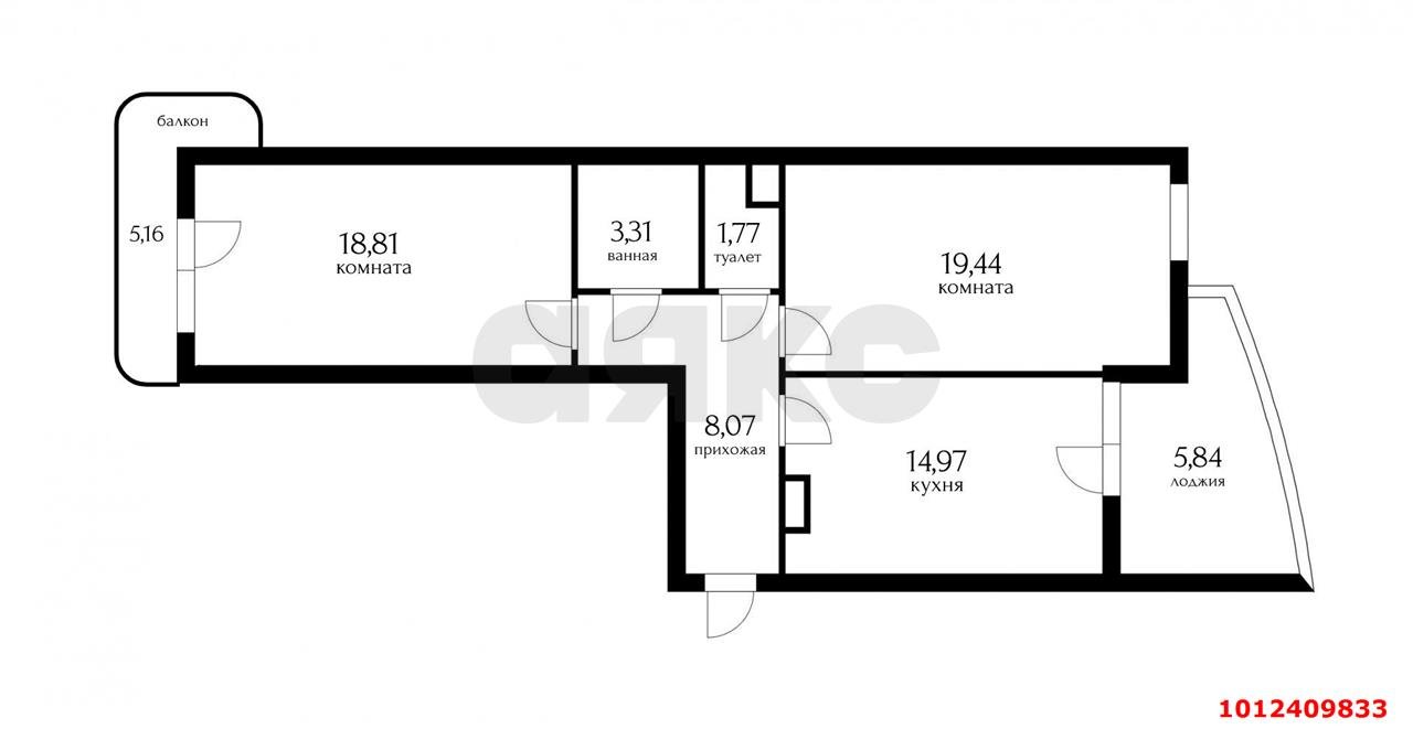 Фото №16: 2-комнатная квартира 67 м² - Краснодар, Центральный, ул. Базовская, 69