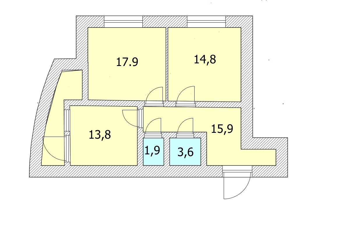 Фото №7: 2-комнатная квартира 71 м² - Краснодар, Прикубанский внутригородской округ, жилой комплекс Янтарный 2, Фестивальный, мкр. Солнечный, ул. Ковалёва, 48