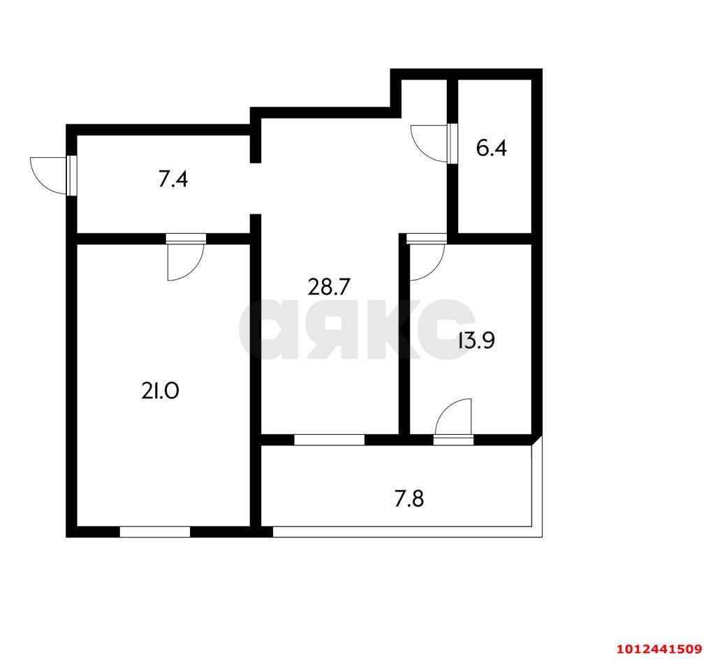 Фото №1: 2-комнатная квартира 77 м² - Краснодар, Восточно-Кругликовский, ул. Черкасская, 113