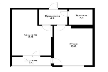Фото №2: 1-комнатная квартира 41 м² - Краснодар, мкр. жилой комплекс Самолёт-2, ул. Западный Обход, 57