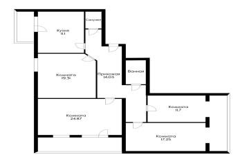 Фото №3: 3-комнатная квартира 140 м² - Краснодар, мкр. Завод Измерительных Приборов, ул. имени 40-летия Победы, 33/1