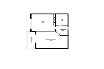 Фото №3: 1-комнатная квартира 35 м² - Российский, мкр. Прикубанский внутригородской округ, ул. имени В.М. Комарова, 21Б