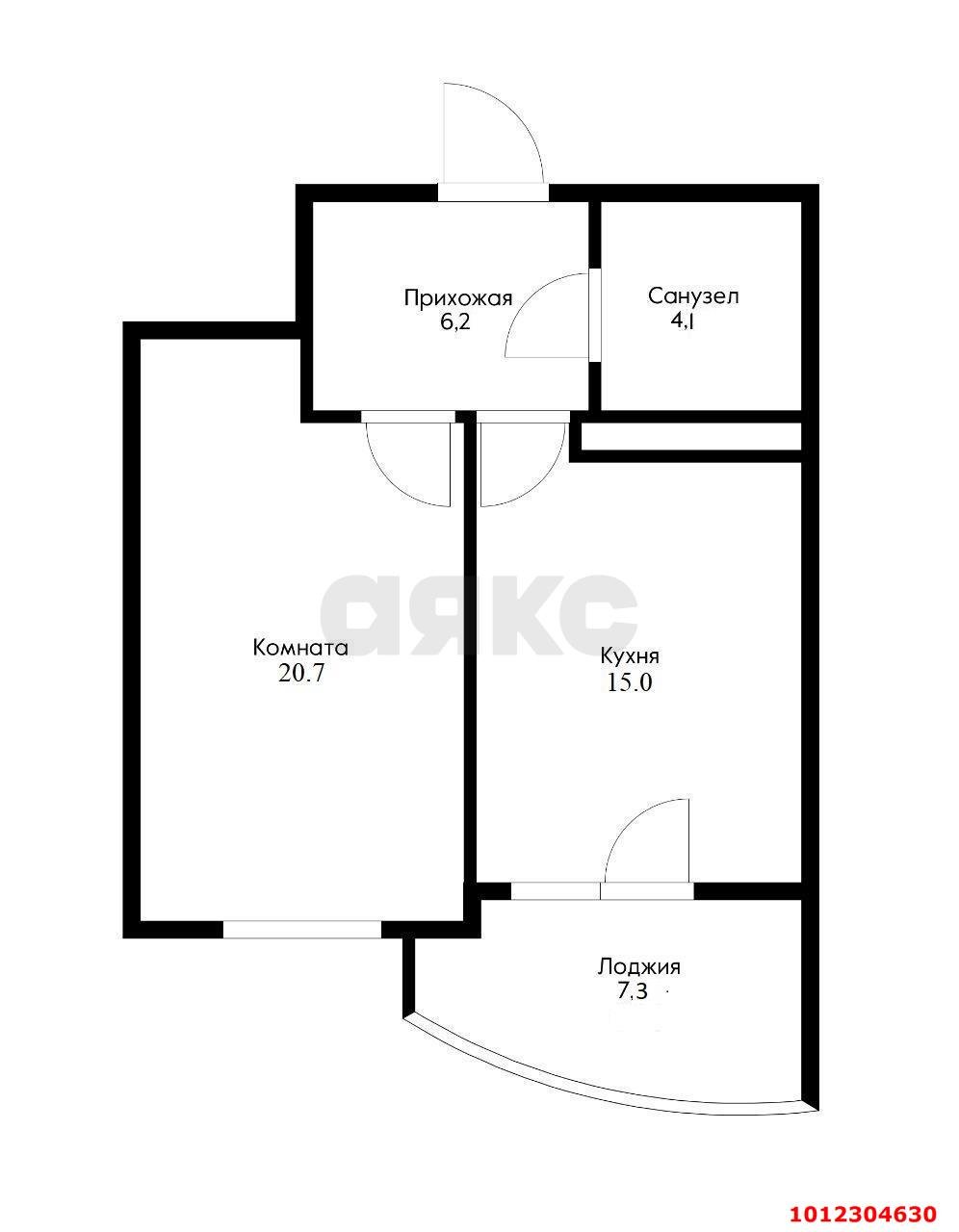 Фото №2: 1-комнатная квартира 53 м² - Краснодар, Юбилейный, ул. 70-летия Октября, 1/4