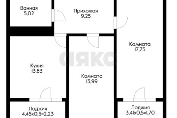 Фото №5: 2-комнатная квартира 63 м² - Краснодар, мкр. Школьный, ул. Школьная, 1