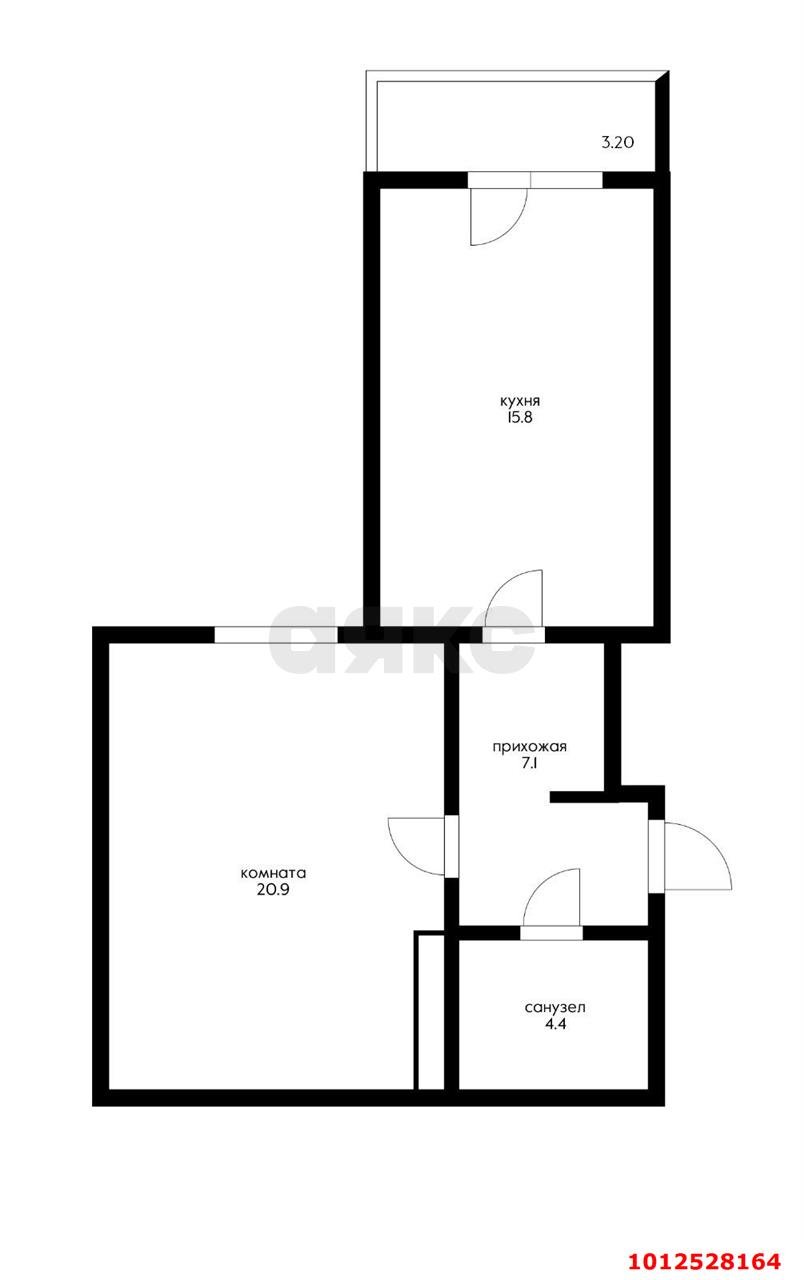 Фото №10: 1-комнатная квартира 51 м² - Краснодар, ул. им. Мурата Ахеджака, 12к1