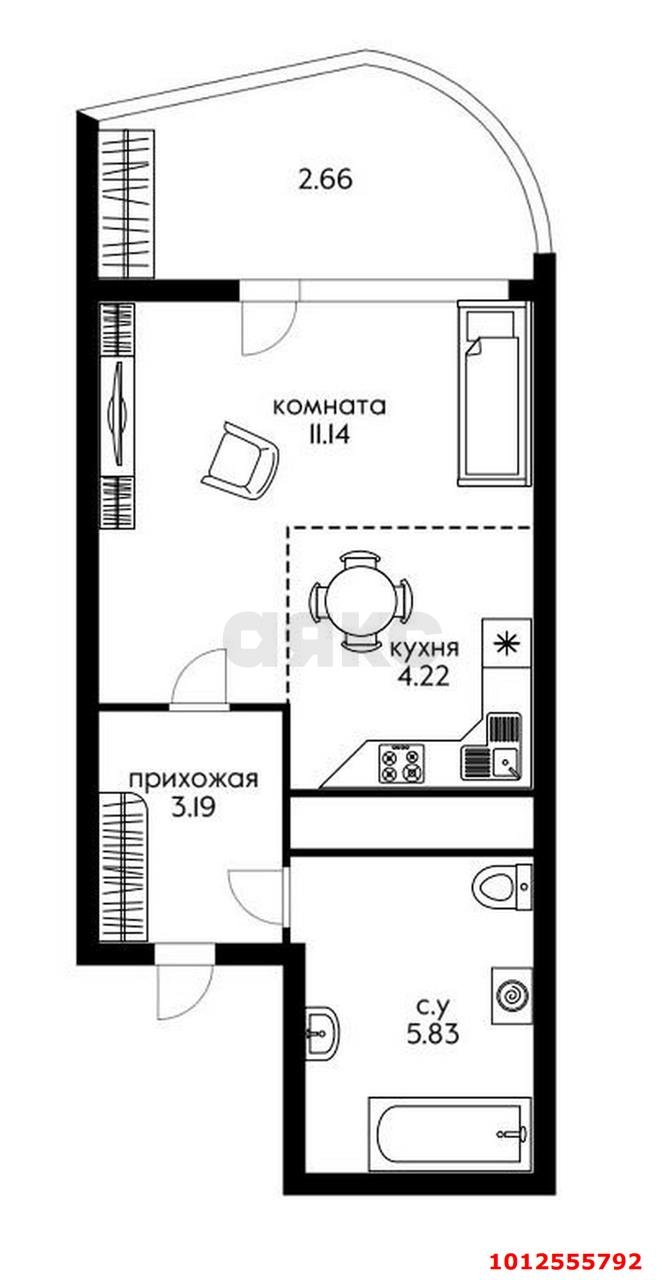Фото №15: Студия 23 м² - Ольгинка, квартал Кабак, территория ГСК Сигнал, мкр. 3-й, 21