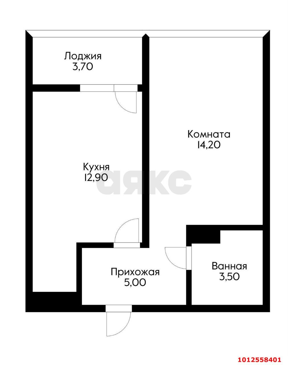Фото №4: 1-комнатная квартира 37 м² - Краснодар, жилой комплекс Самолёт, ул. Западный Обход, 39/2к3