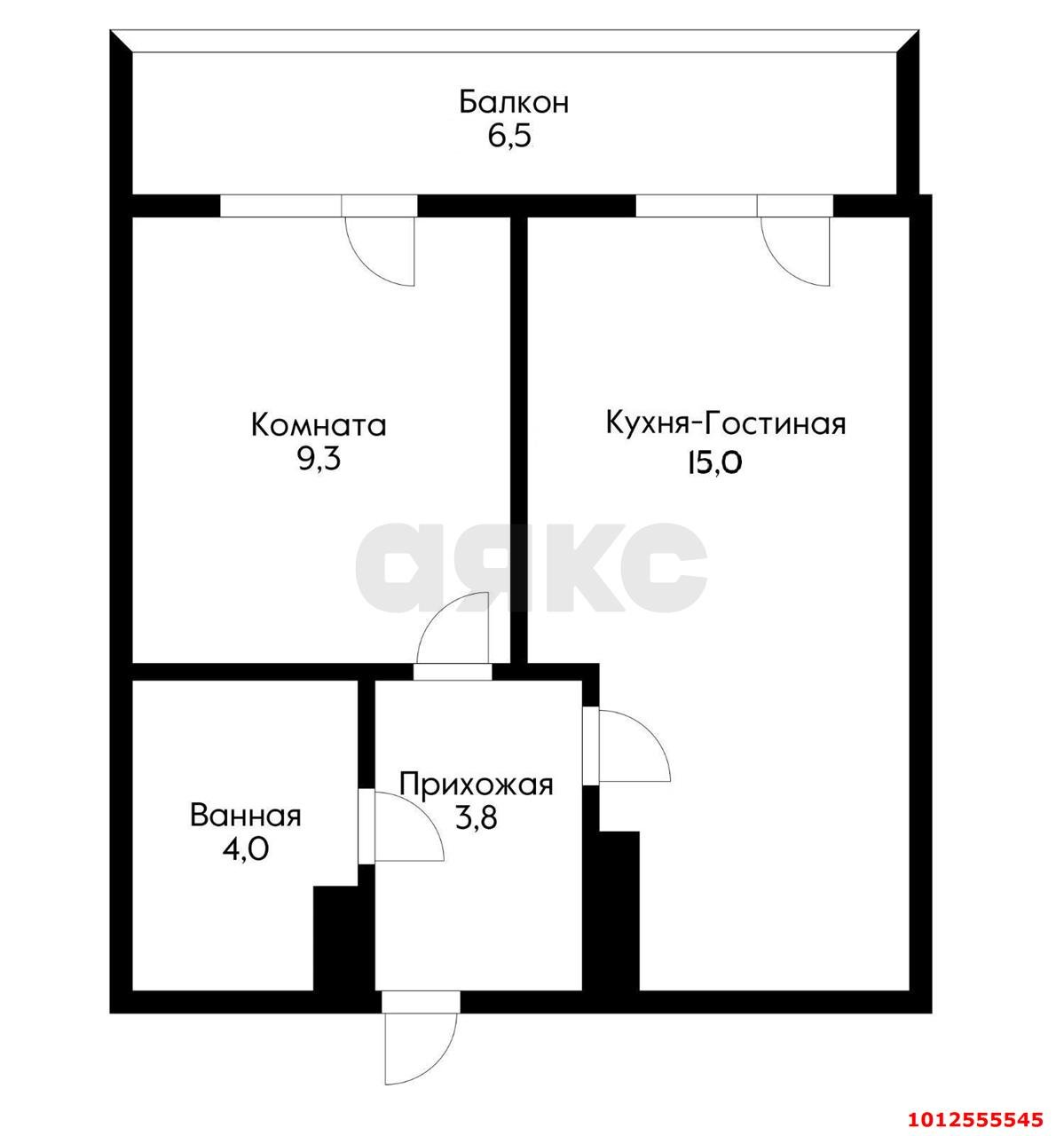 Фото №14: 1-комнатная квартира 39 м² - Краснодар, жилой комплекс Ракурс, ул. имени Героя Ростовского, 8к7