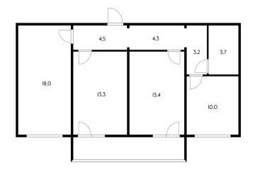 Фото №3: 3-комнатная квартира 78 м² - Краснодар, мкр. Восточно-Кругликовский, ул. Героя А.А. Аверкиева, 2