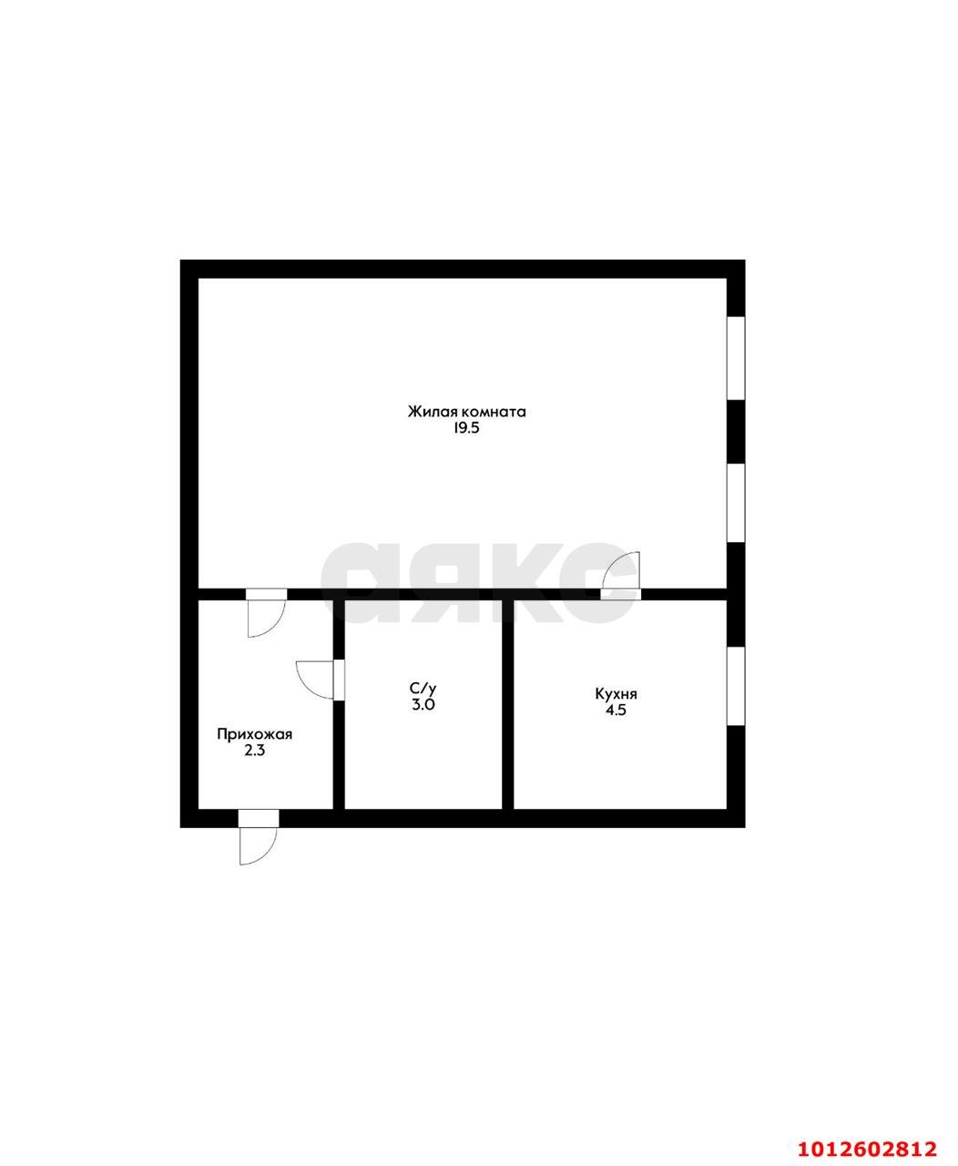 Фото №9: 1-комнатная квартира 29 м² - Краснодар, Западный внутригородской округ, ул. Клубная, 2
