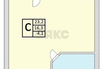 Фото №3: Студия 23 м² - Российский, мкр. Прикубанский внутригородской округ, ул. Куликова Поля, 5
