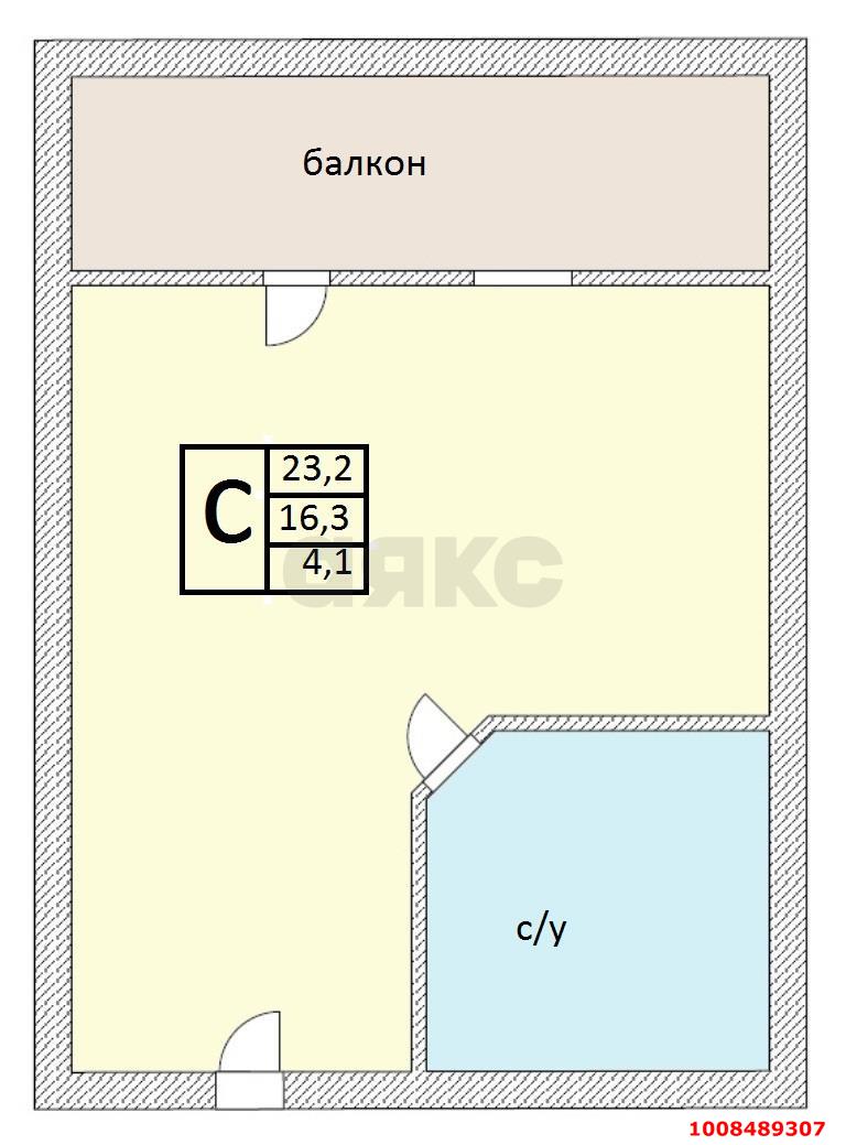 Фото №3: Студия 27 м² - Российский, Прикубанский внутригородской округ, ул. Куликова Поля, 5