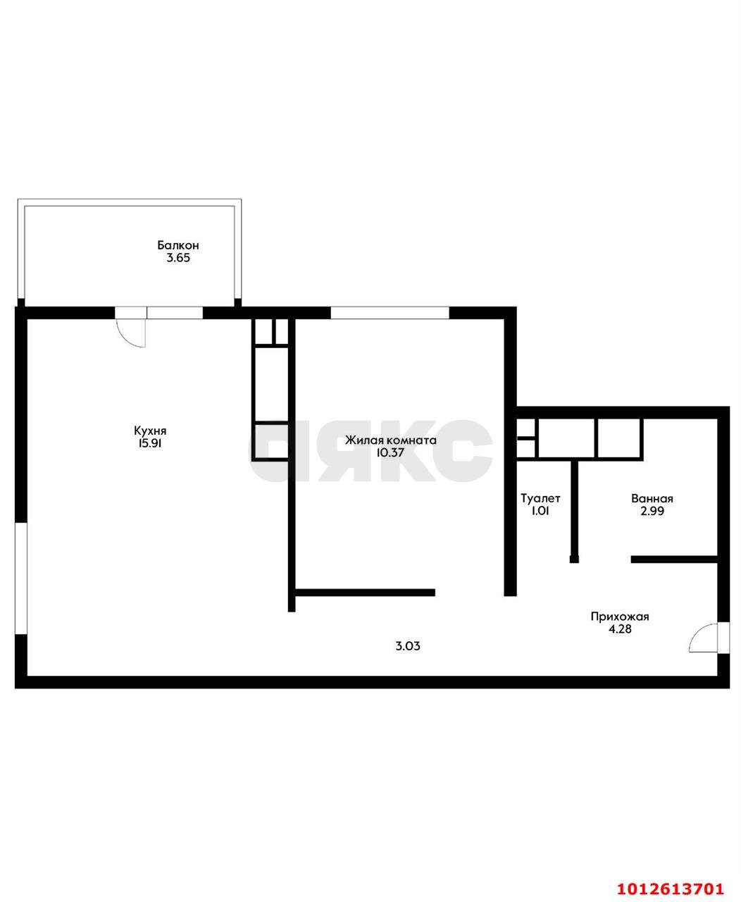 Фото №4: 1-комнатная квартира 42 м² - Краснодар, Карасунский внутригородской округ, мкр. Гидростроителей