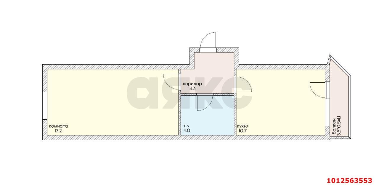 Фото №6: 1-комнатная квартира 40 м² - Краснодар, Молодёжный, ул. Дубравная, 1