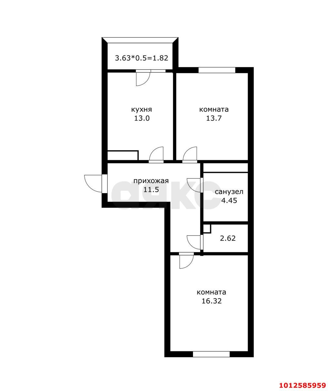 Фото №18: 2-комнатная квартира 62 м² - Краснодар, Школьный, ул. Школьная, 1