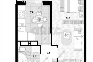 Фото №1: 1-комнатная квартира 32 м² - Краснодар, мкр. Парк Победы, ул. Героя Пешкова, 14