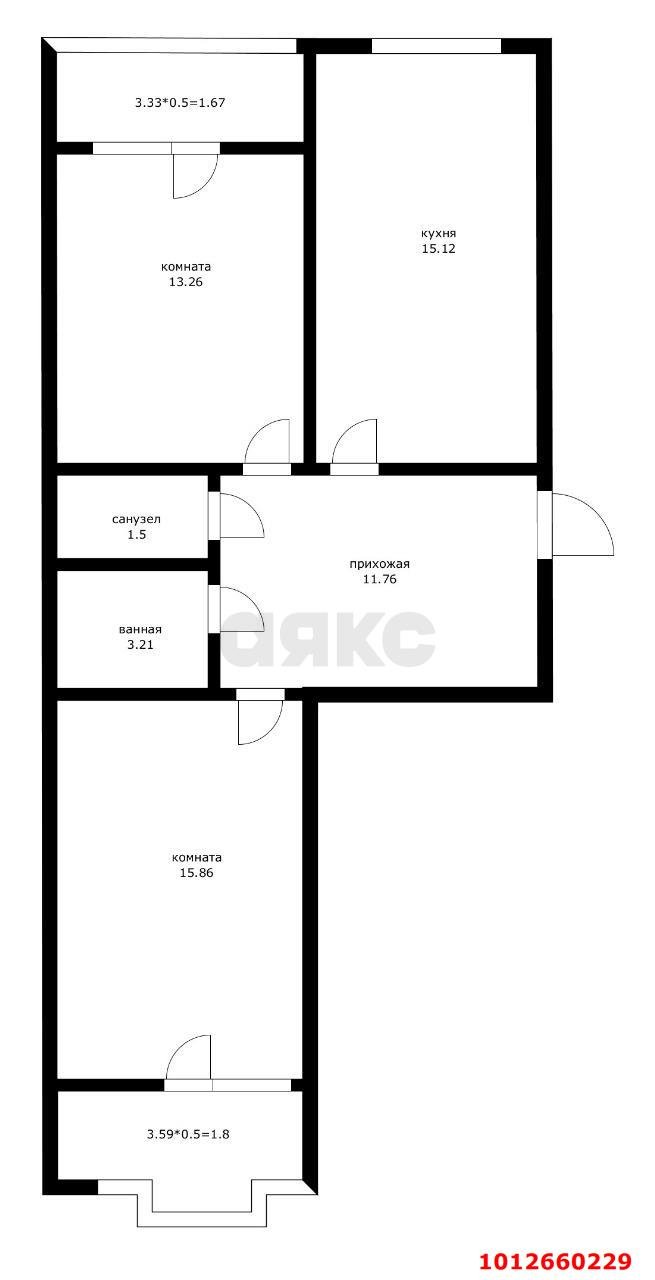 Фото №19: 2-комнатная квартира 70 м² - Краснодар, Школьный, ул. Школьная, 1