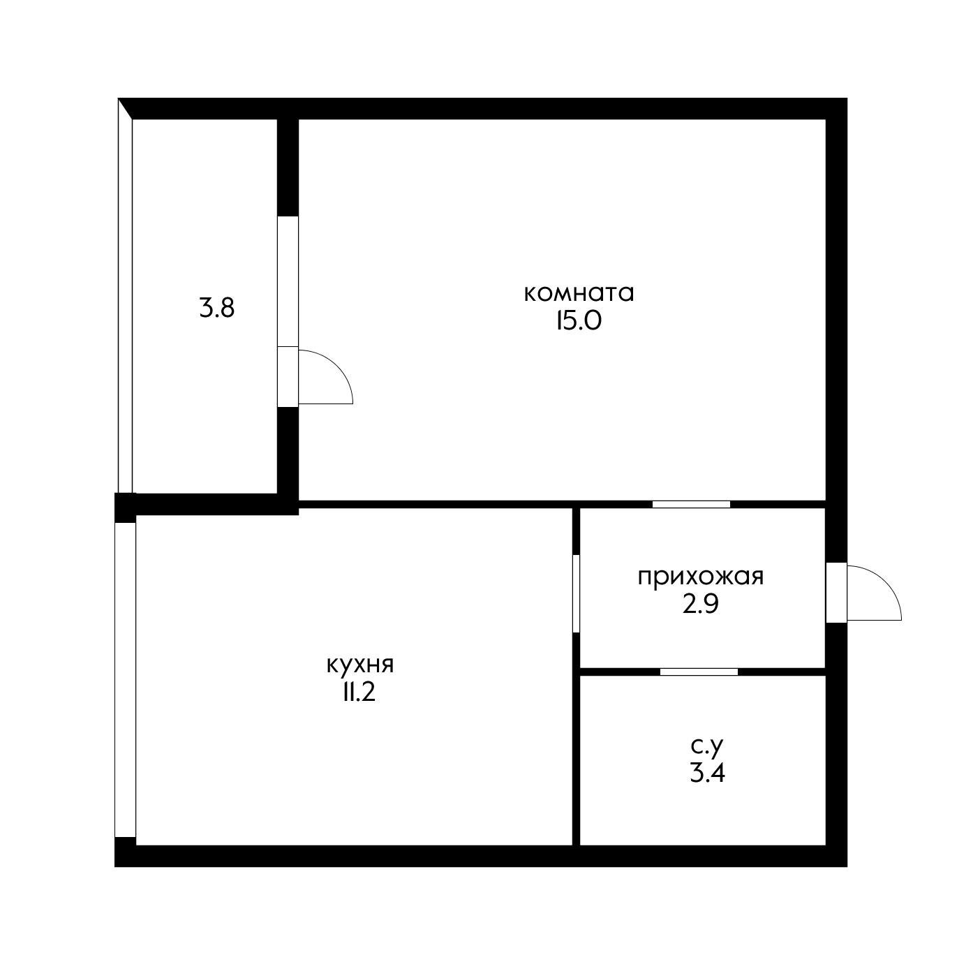 Фото №4: 1-комнатная квартира 36 м² - Краснодар, Прикубанский внутригородской округ, Завод Радиоизмерительных Приборов, мкр. Музыкальный, ул. имени Сергея Есенина, 84