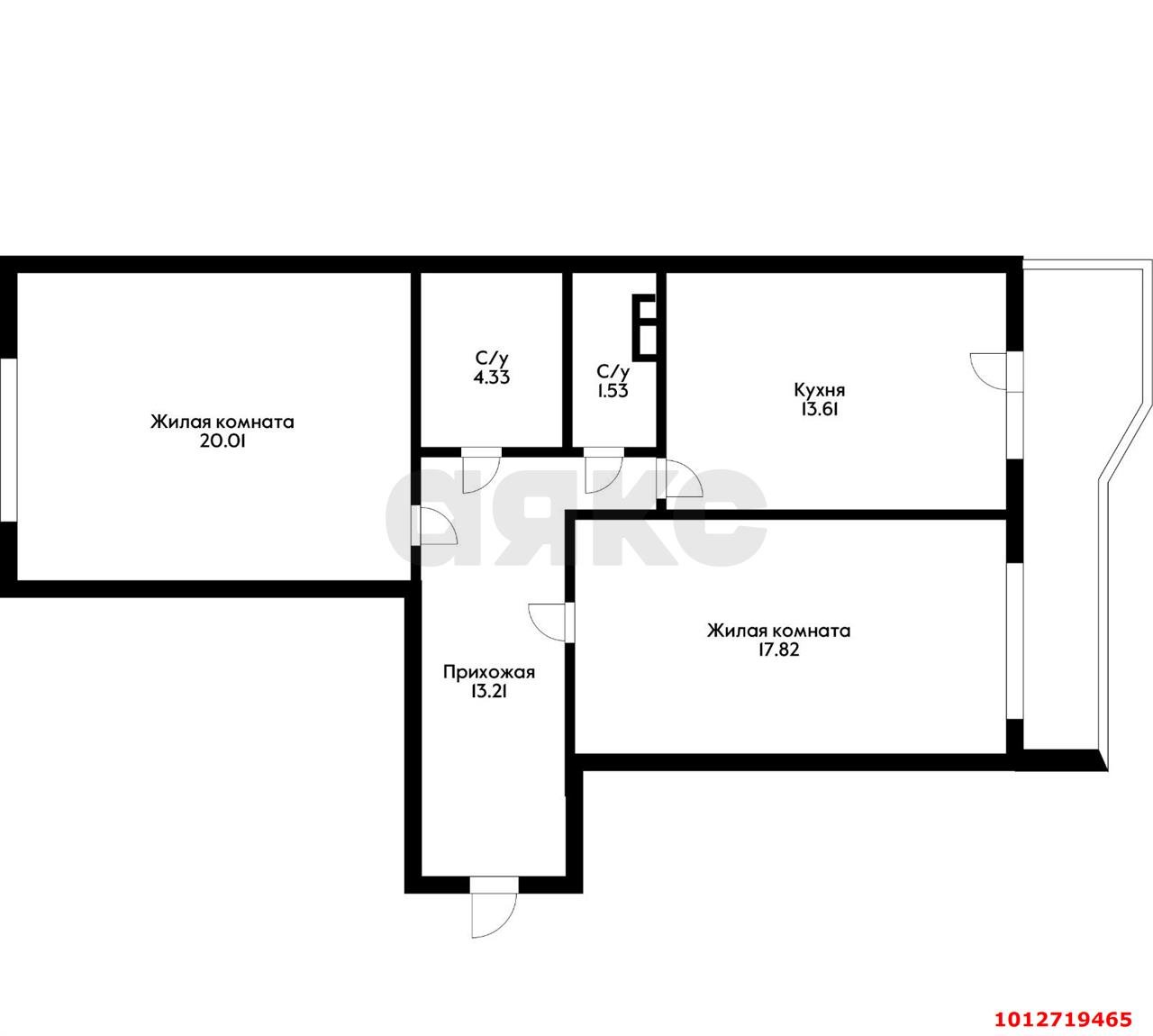 Фото №17: 2-комнатная квартира 78 м² - Краснодар, Центральный внутригородской округ, Черёмушки, мкр. жилой комплекс Черёмушки, ул. Кубанская, 47