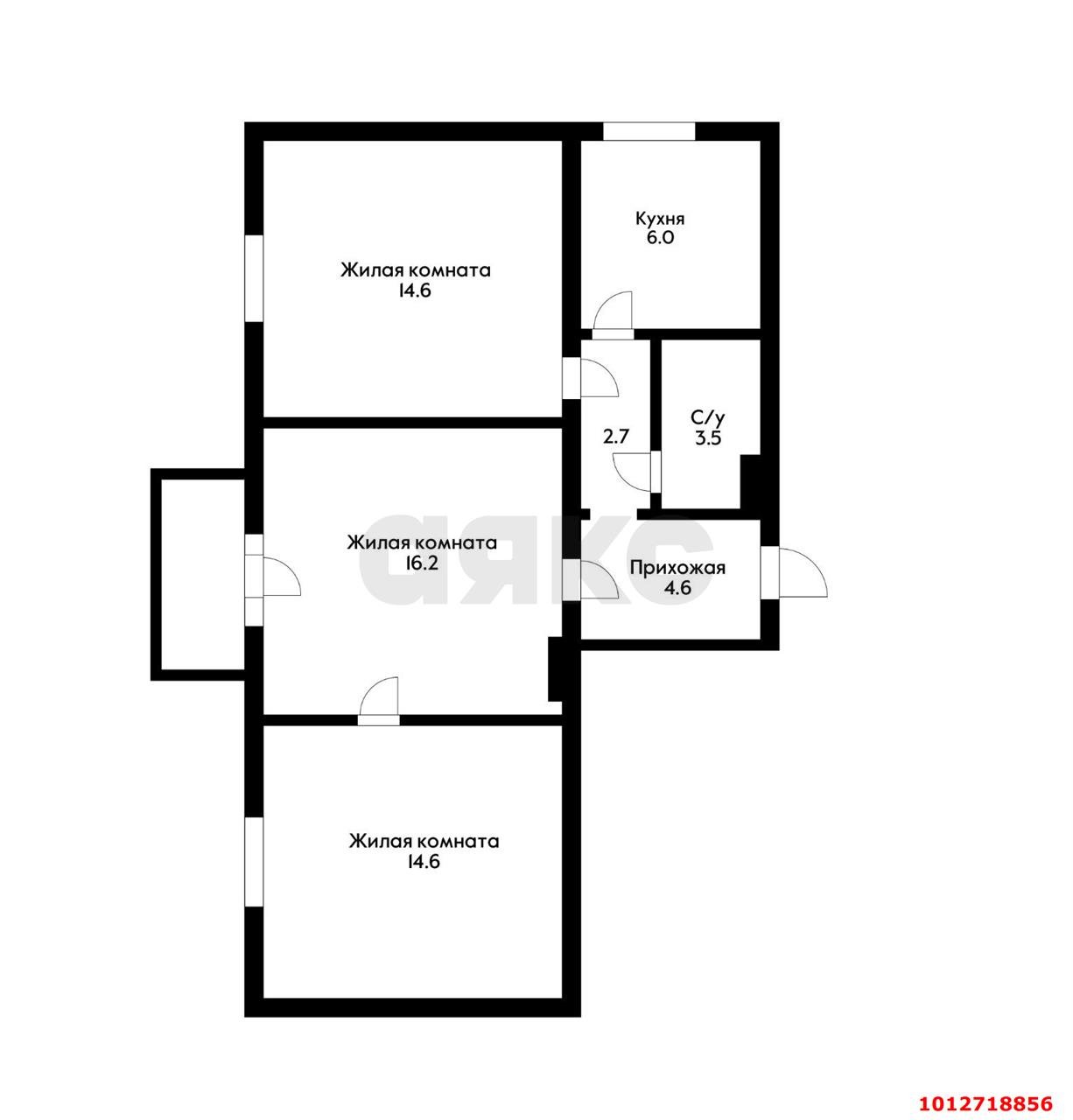 Фото №20: 3-комнатная квартира 65 м² - Краснодар, Камвольно-суконный Комбинат, ул. Сормовская, 18