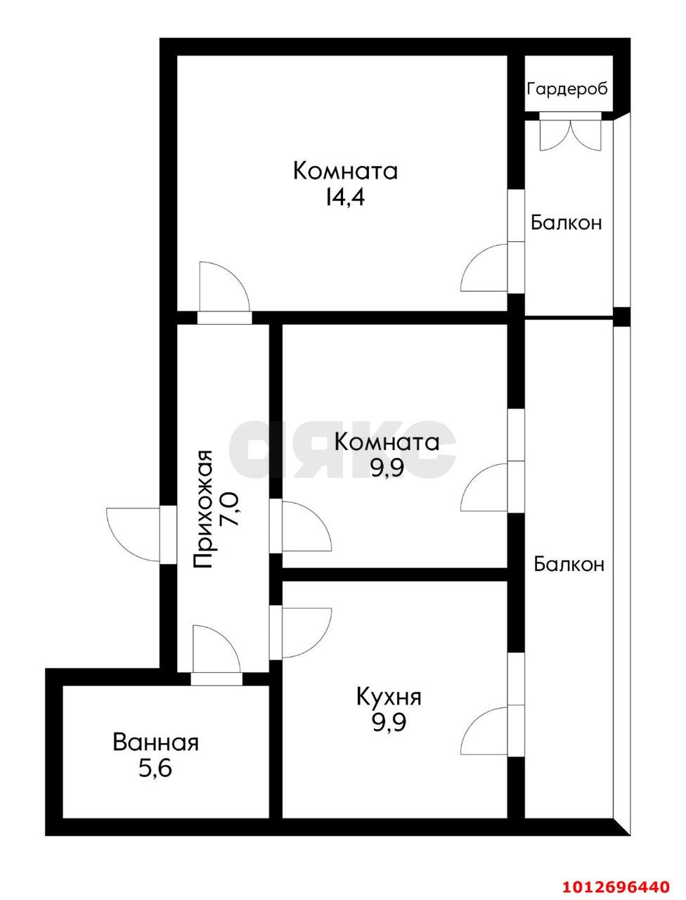 Фото №15: 2-комнатная квартира 58 м² - Новая Адыгея, жилой комплекс Виноград 2, ул. Бжегокайская, 25/1к16