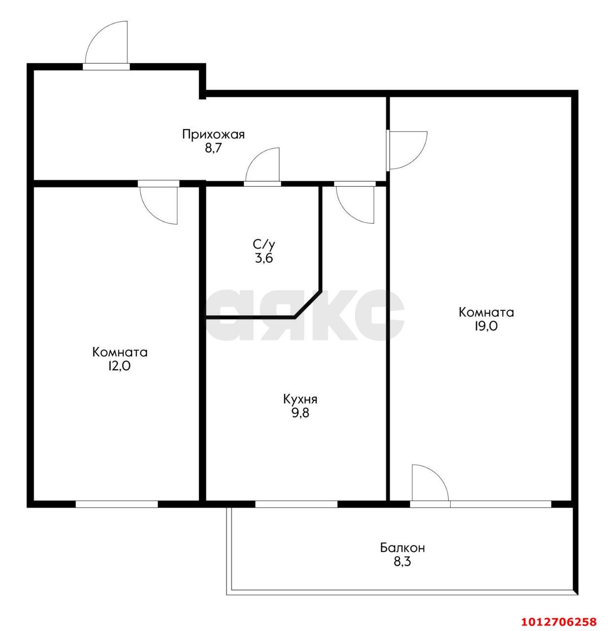 Фото №1: 2-комнатная квартира 61 м² - Краснодар, Северный, ул. Академика Губкина, 87