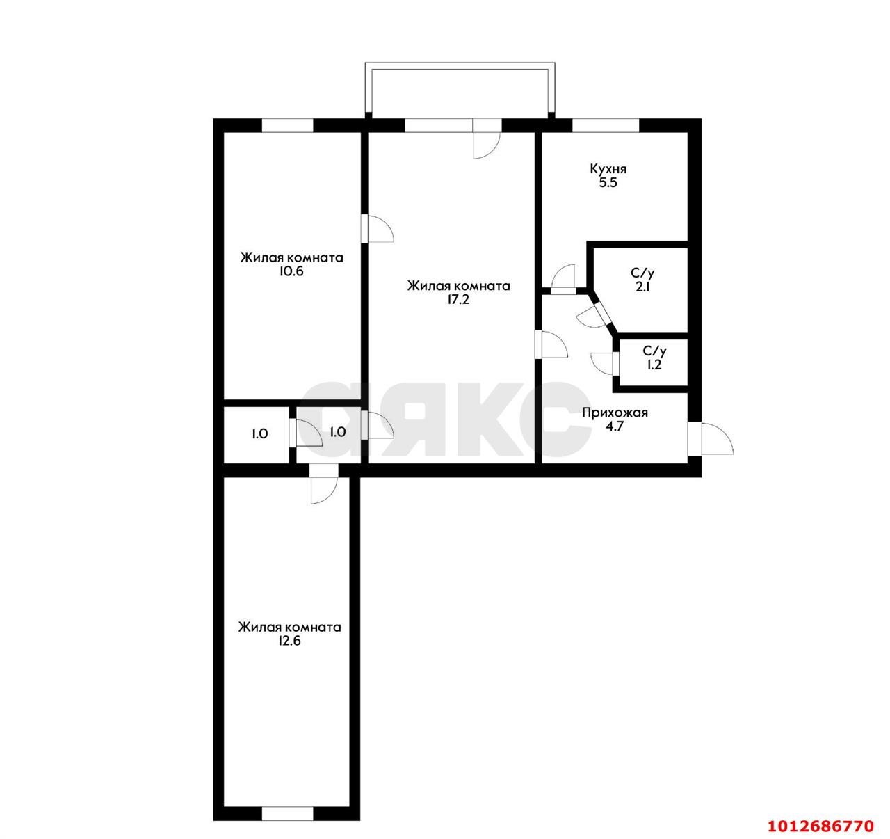 Фото №16: 3-комнатная квартира 55 м² - Краснодар, Черёмушки, ул. Старокубанская, 111