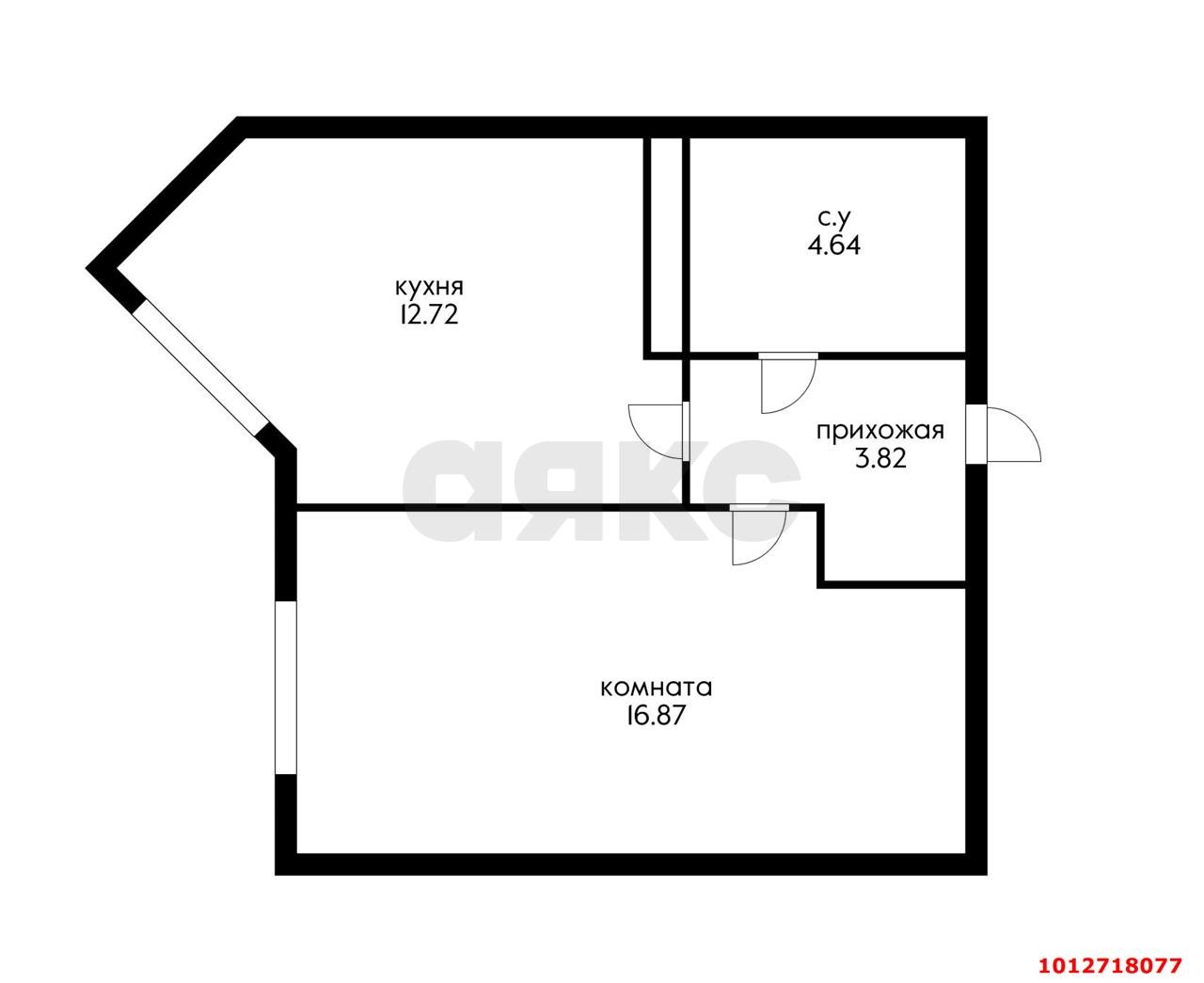 Фото №1: 1-комнатная квартира 38 м² - Краснодар, Черёмушки, 