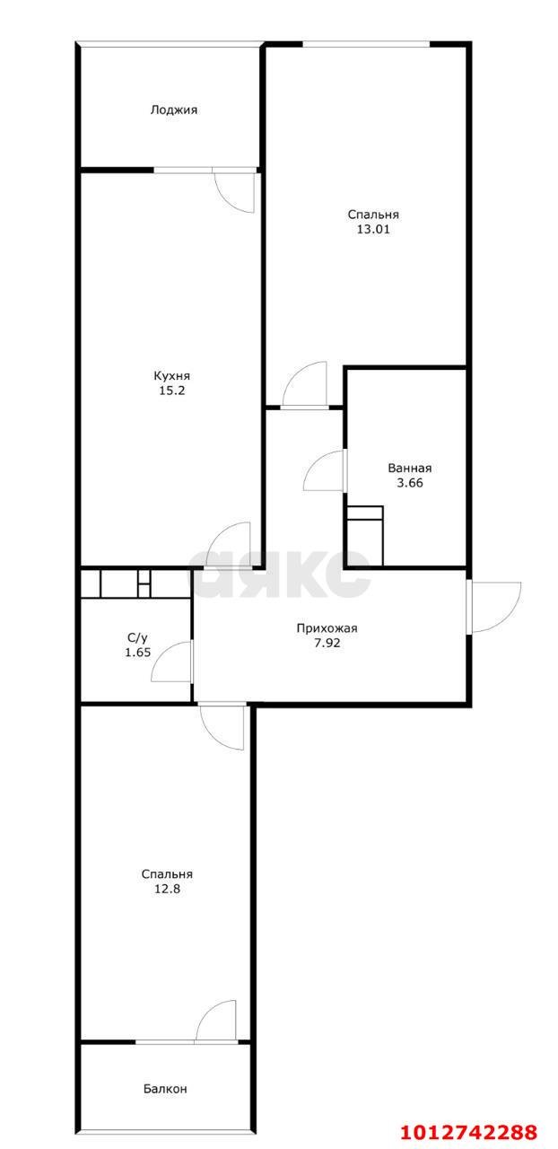 Фото №5: 2-комнатная квартира 57 м² - Краснодар, Славянский, Прикубанский внутригородской округ, Завод Радиоизмерительных Приборов, жилой комплекс Лучший, мкр. имени Петра Метальникова, ул. Петра Метальникова, 36