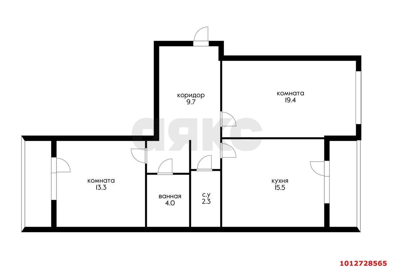 Фото №16: 2-комнатная квартира 73 м² - Краснодар, Микрохирургии глаза, ул. Академика Лукьяненко, 34