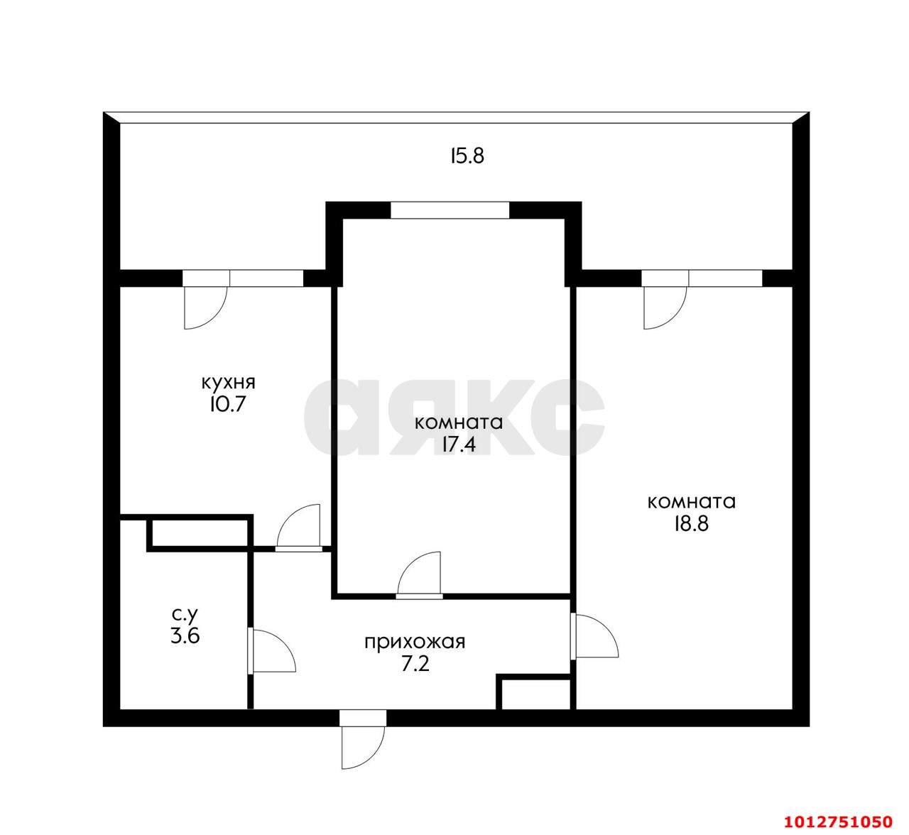 Фото №13: 2-комнатная квартира 75 м² - Краснодар, Карасунский внутригородской округ, Хлопчато-бумажный Комбинат, мкр. жилой комплекс Аквамарин, ул. Уральская, 75к2