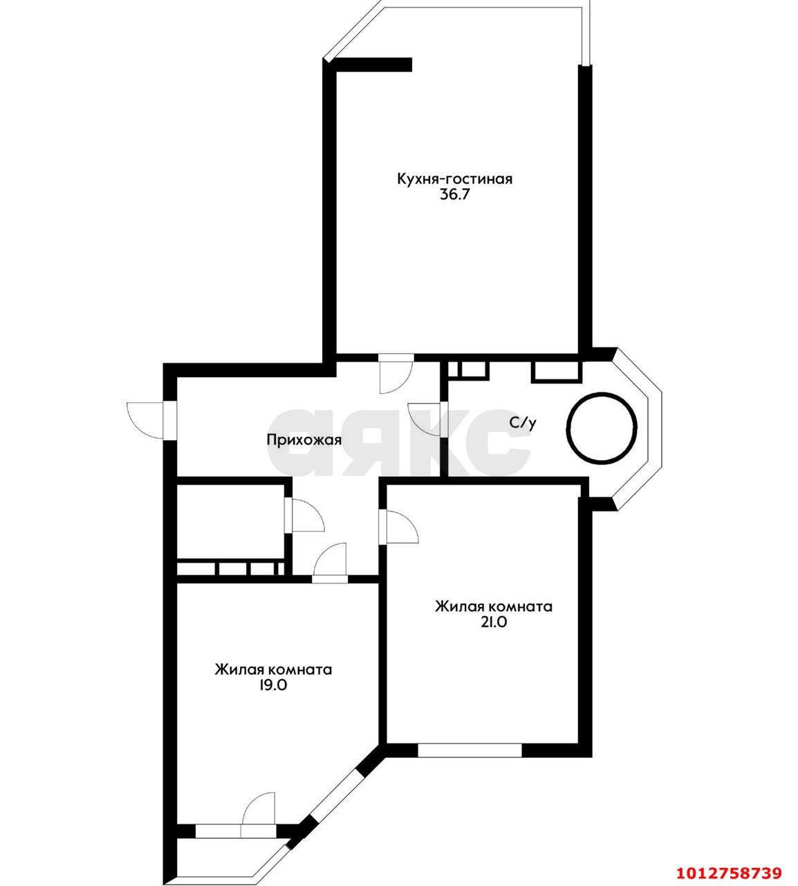 Фото №13: 2-комнатная квартира 100 м² - Краснодар, Центральный, ул. Ломоносова, 97
