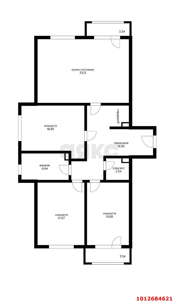 Фото №13: 3-комнатная квартира 112 м² - Краснодар, жилой комплекс Италия, ул. Веронская, 4