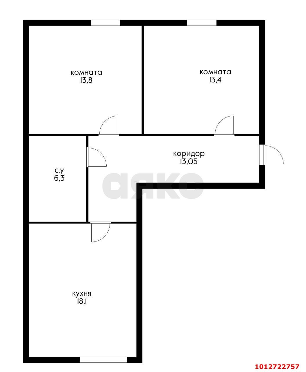 Фото №8: 2-комнатная квартира 62 м² - Краснодар, Фестивальный, ул. Гаражная, 79/1