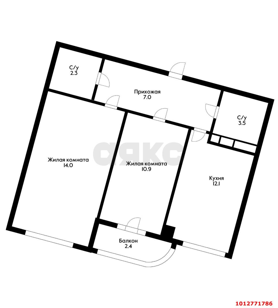 Фото №9: 2-комнатная квартира 50 м² - Краснодар, жилой комплекс Фонтаны, ул. Старокубанская, 2/23к1