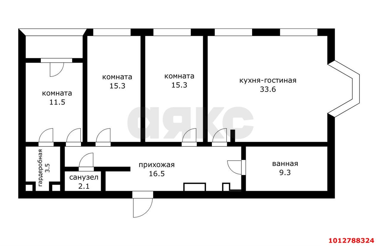 Фото №1: 3-комнатная квартира 107 м² - Краснодар, Завод Измерительных Приборов, ул. Зиповская, 36
