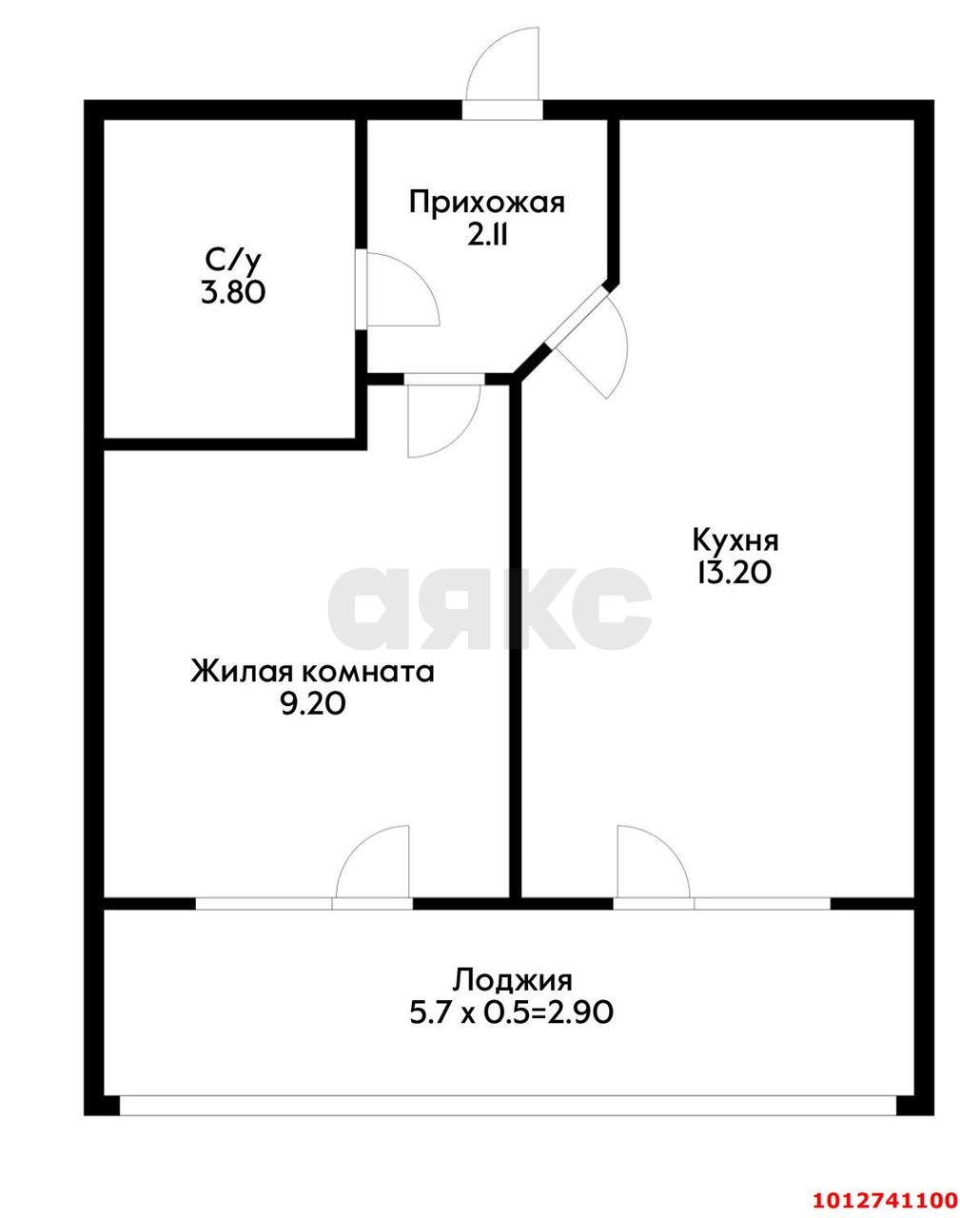 Фото №2: 1-комнатная квартира 34 м² - Краснодар, имени Петра Метальникова, ул. Петра Метальникова, 38