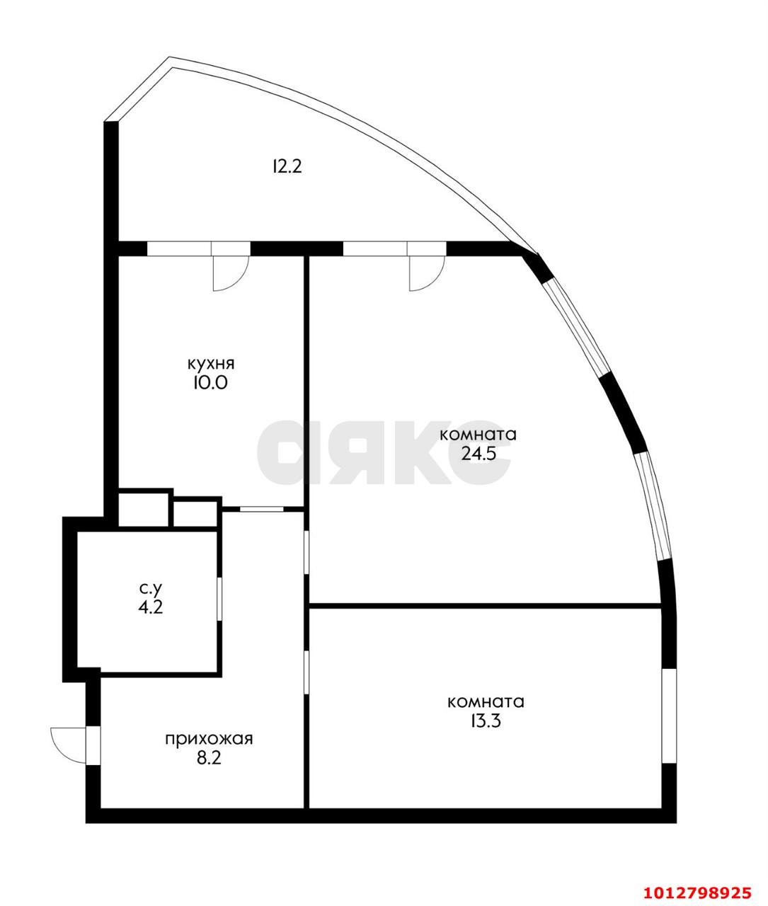 Фото №13: 2-комнатная квартира 72 м² - Краснодар, имени Петра Метальникова, ул. Цезаря Куникова, 24к2