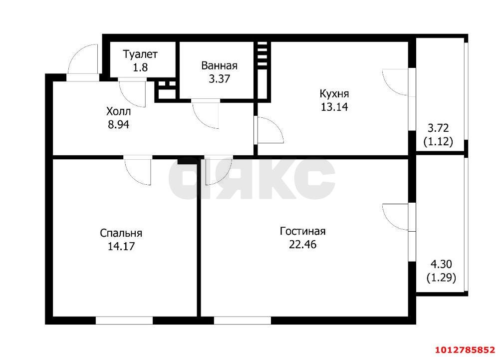 Фото №14: 2-комнатная квартира 70 м² - Краснодар, Солнечный, ул. Казбекская, 14