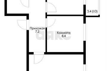 Фото №5: 2-комнатная квартира 42 м² - Яблоновский, мкр. жилой комплекс Дарград, ул. Тургеневское Шоссе, 33/5к34
