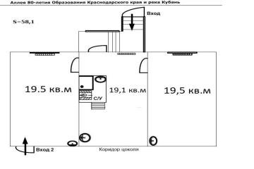 Фото №2: Коммерция 58 м² - Краснодар, мкр. Юбилейный, ул. Рождественская набережная, 51