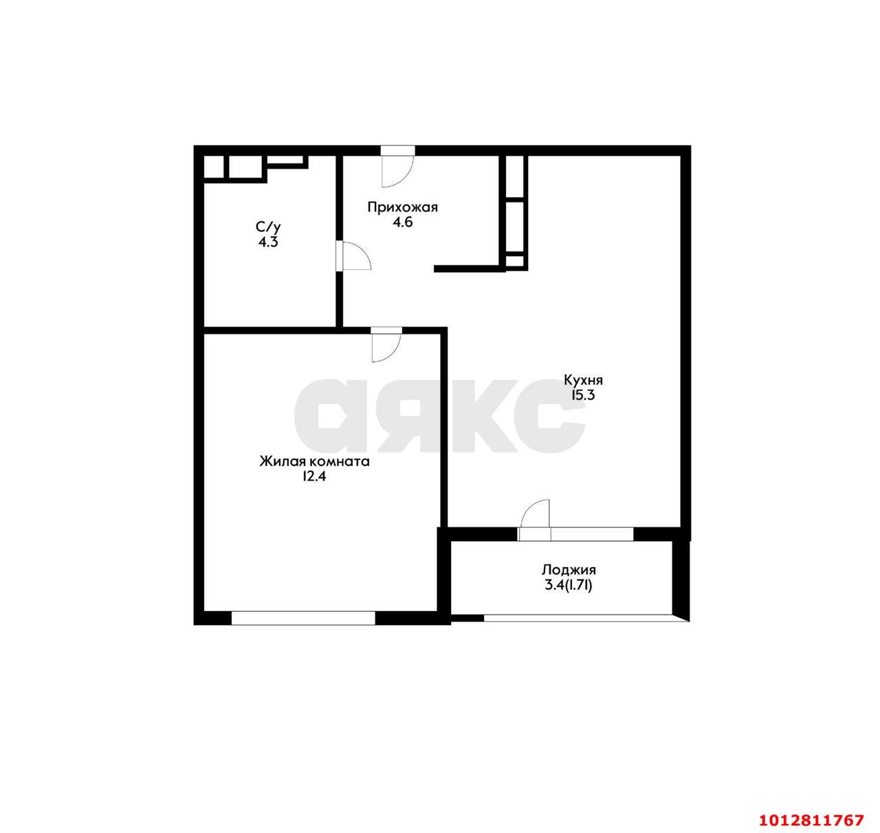 Фото №11: 1-комнатная квартира 40 м² - Краснодар, жилой комплекс Все Свои, ул. Колхозная, 5к3