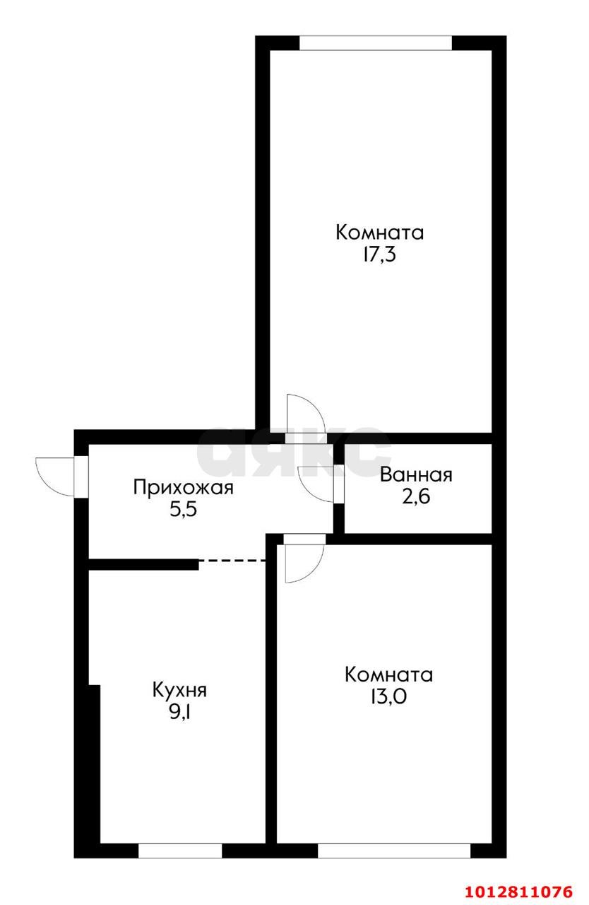 Фото №6: 2-комнатная квартира 47 м² - Краснодар, Западный внутригородской округ, мкр. Фестивальный, ул. Парковая, 11