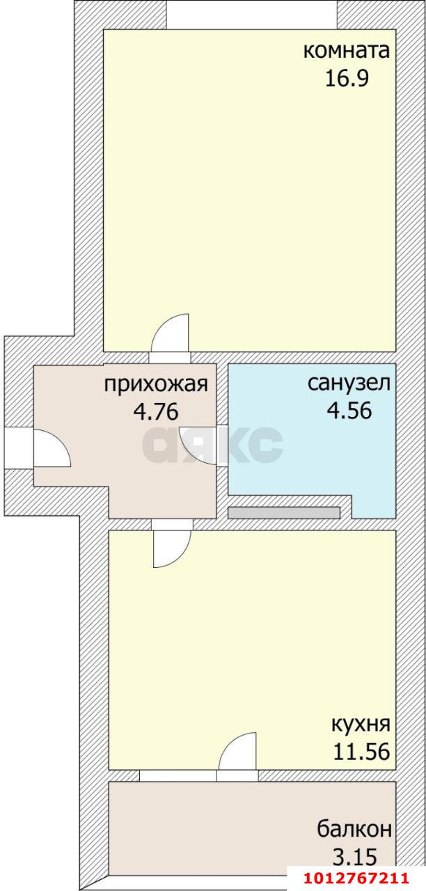 Фото №9: 1-комнатная квартира 39 м² - Краснодар, Славянский